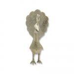 Small Steel Peacock, Silver Plated - Code 1000028