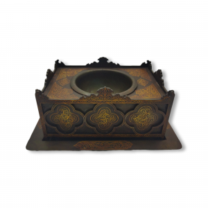 Small Steel Brazier — Silver Inlaid and Patinated - Code 1000069