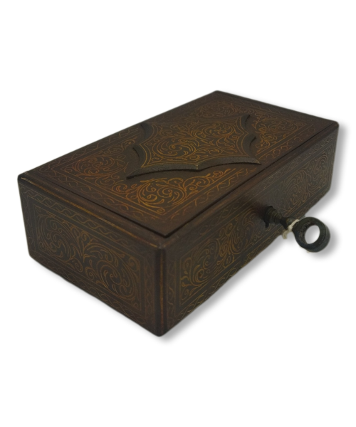 Silver Inlaid Steel Jewelry Box - Code 1000097