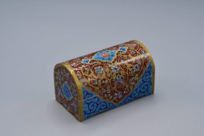 Camel bone jewelry box with Tazhib design – Code 1010042