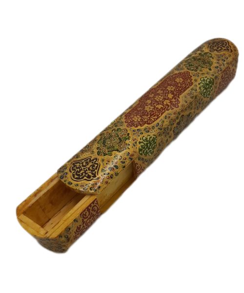 Camel bone pen case Tazhib design  – Code 1010100