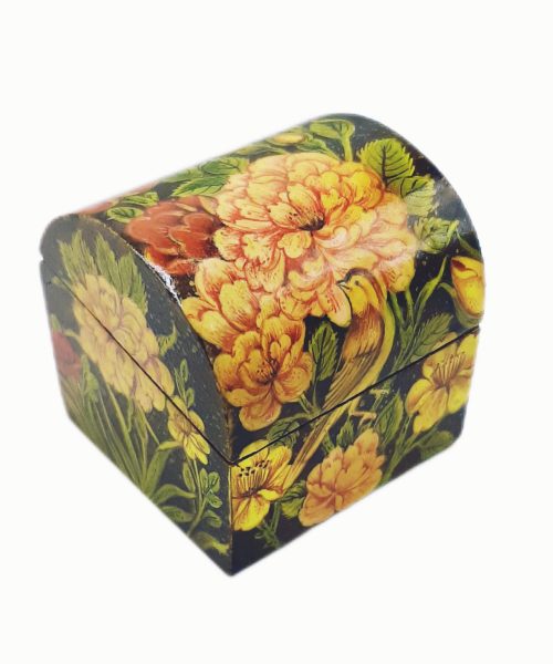 camel bone jewelry box with flower and bird design – Code 1010114