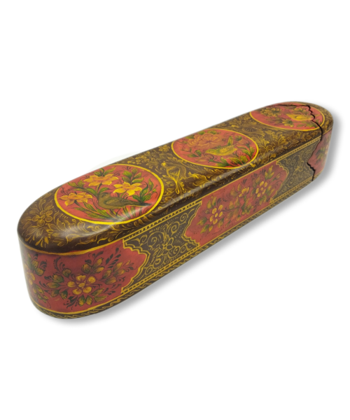 Wooden pen case, Flower and Bird design – Code 1020136