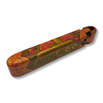 Wooden pen case, Flower and Bird design – Code 1020162