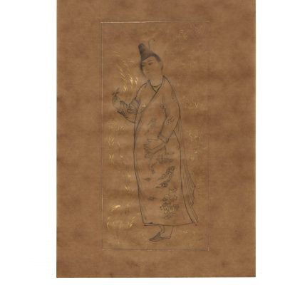 Miniature Painting on Paper – Isfahan Style – Single Portrait – Code 1030034