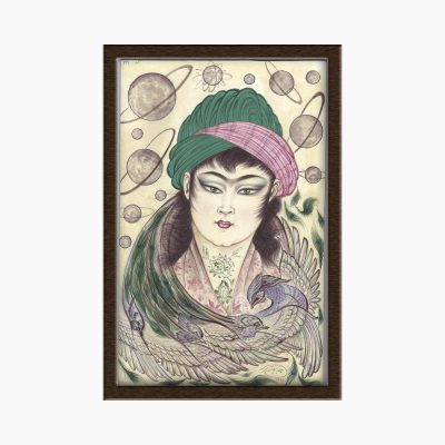 Miniature Painting on Cardboard, "Modern" Design, Code 1030105