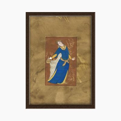 Miniature Painting on Antiqued Paper, "Safavid Style" Design, Code 1030137