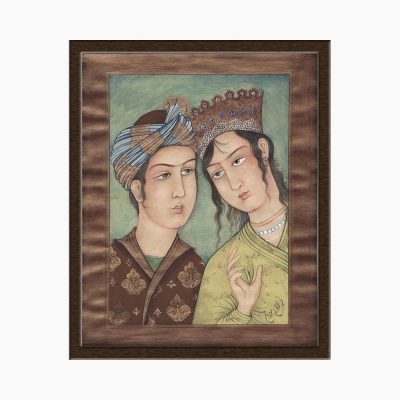 Miniature Painting on Paper, "Young Lovers" Design, Code 1030180