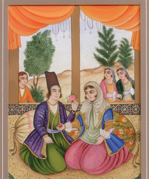 Miniature painting on paper – Marriage Proposal – Code 1030189
