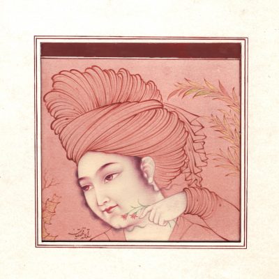 Miniature painting on paper – Portrait of a Young Woman – Code 1030192