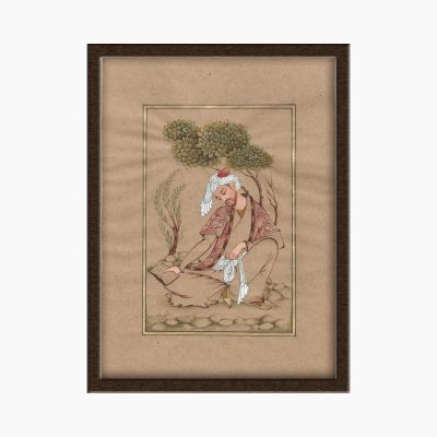 Miniature Painting on Paper, "Young Khwaja" Design, Code 1030195