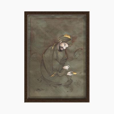 Miniature Painting on Paper – Tabriz Style – Sheikh – Code 1030211