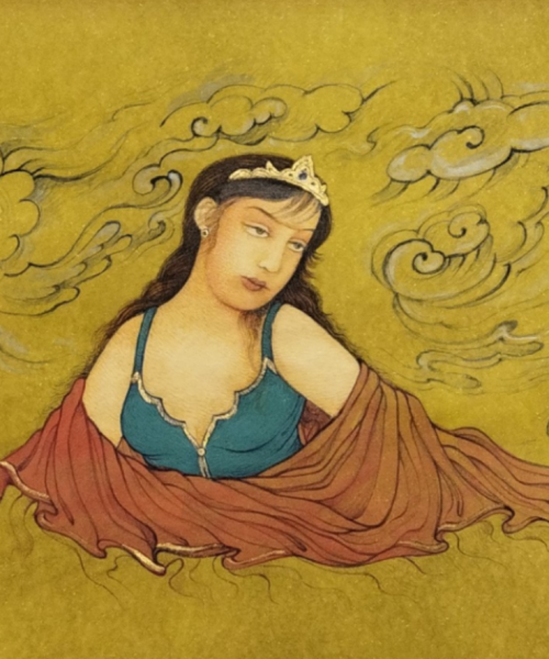 Antiqued Paper Miniature Painting – Portrait – Code 1030236