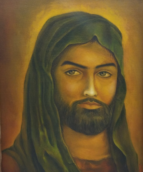 Miniature Painting on Canvas – Depiction of Imam Hussein – Code 1030270