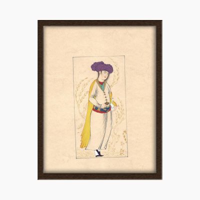 Miniature Painting on Cardboard – Mystic Holding a Cup – Code 1030300