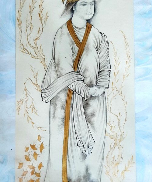 Miniature painting on paper - "Servant Man" - Code 1030336