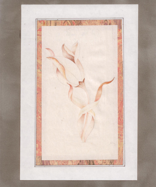 Miniature painting on paper - "Flower" - Code 1030342
