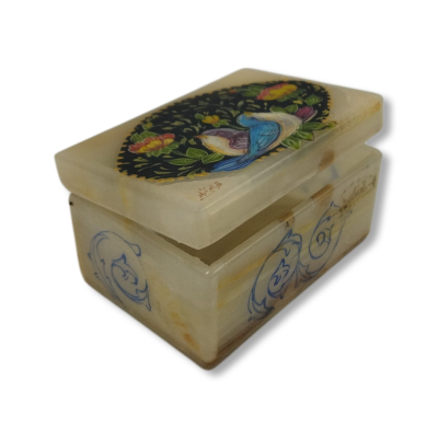 Marble jewelry box - "Flower and Bird" - Code 1040016